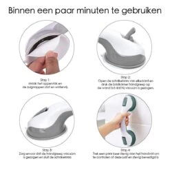 Merkloos Handgreep Met Zuignap Voor Badkamer, Douche En Toilet – Veilige Oplossing Zonder Boorgaten – Veiligheidsgreep – Helping Hand Handvat - 30CM - Handig Hulpmiddel Voor Kinderen En Ouderen -Badkamerproducten Winkel 1200x1200 2429