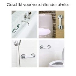 Merkloos Handgreep Met Zuignap Voor Badkamer, Douche En Toilet – Veilige Oplossing Zonder Boorgaten – Veiligheidsgreep – Helping Hand Handvat - 30CM - Handig Hulpmiddel Voor Kinderen En Ouderen -Badkamerproducten Winkel 1200x1200 2430
