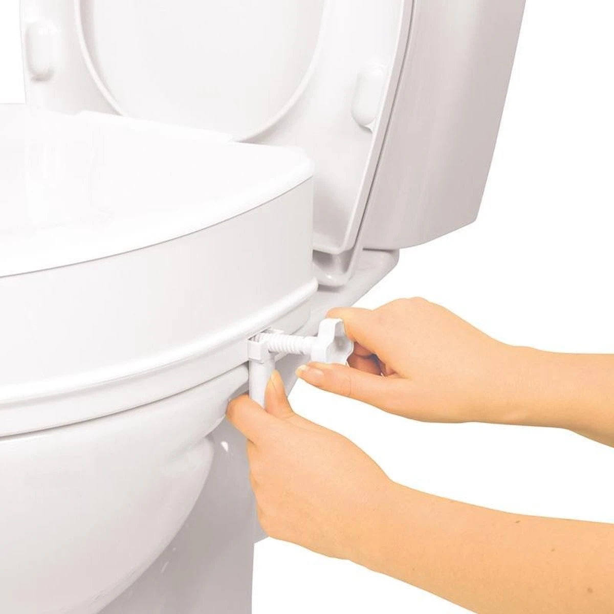 VITILITY Toiletverhoger Met Deksel 10 Cm - Wc Bril - Verhoogd Toilet 11 VITILITY Toiletverhoger Met Deksel 10 Cm - Wc Bril - Verhoogd Toilet - Afbeelding 9