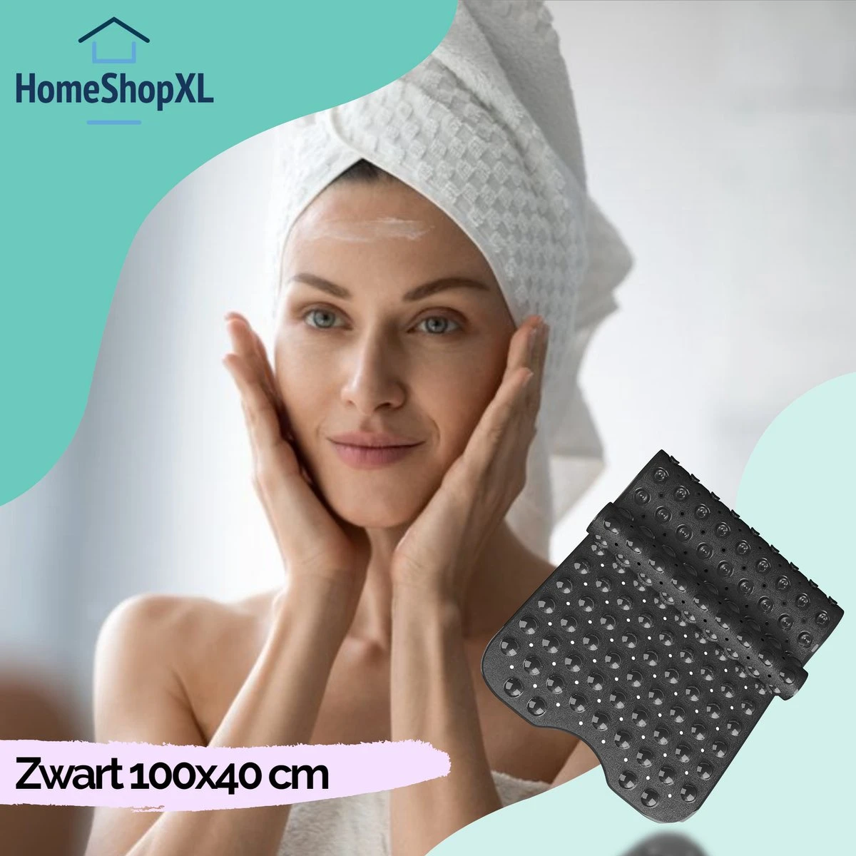 The Original - Badmat Antislip - Zwart - 100x40cm - Antislipmat Douchemat Voor Bad & Douche - Anti Slip Mat Met Zuignappen 6 The Original - Badmat Antislip - Zwart - 100x40cm - Antislipmat Douchemat Voor Bad & Douche - Anti Slip Mat Met Zuignappen - Afbeelding 4