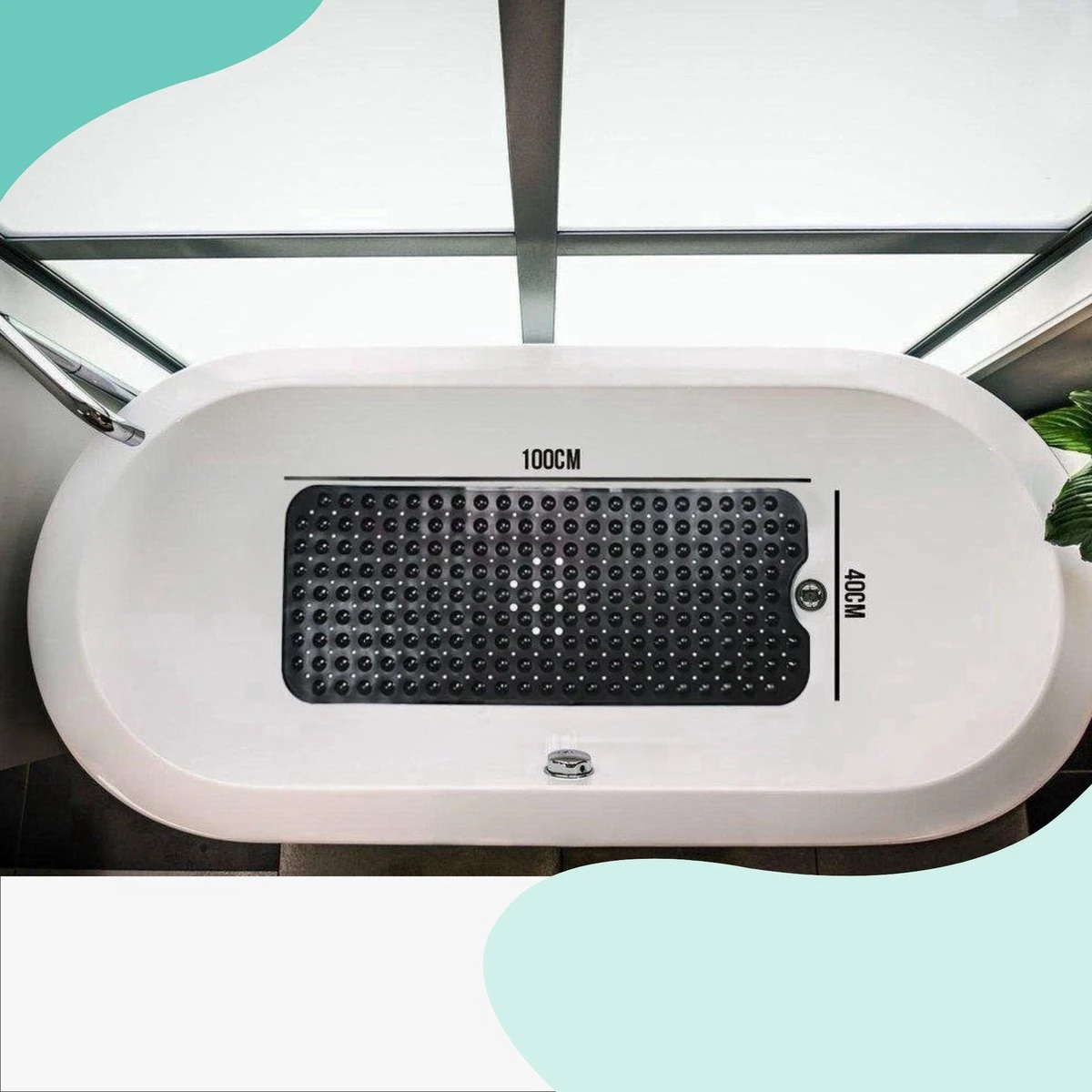 The Original - Badmat Antislip - Zwart - 100x40cm - Antislipmat Douchemat Voor Bad & Douche - Anti Slip Mat Met Zuignappen 7 The Original - Badmat Antislip - Zwart - 100x40cm - Antislipmat Douchemat Voor Bad & Douche - Anti Slip Mat Met Zuignappen - Afbeelding 5