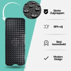 The Original - Badmat Antislip - Zwart - 100x40cm - Antislipmat Douchemat Voor Bad & Douche - Anti Slip Mat Met Zuignappen 21 The Original - Badmat Antislip - Zwart - 100x40cm - Antislipmat Douchemat Voor Bad & Douche - Anti Slip Mat Met Zuignappen -Badkamerproducten Winkel 1200x1200 2499