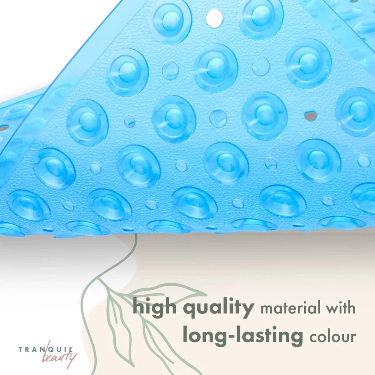 TranquilBeauty Vierkante Blauwe Douchemat, 53x53 Cm, Antislip, Machinewasbaar, Douchematten Met Antislip Zuignappen Voor Kinderen En Ouderen 4 TranquilBeauty Vierkante Blauwe Douchemat, 53x53 Cm, Antislip, Machinewasbaar, Douchematten Met Antislip Zuignappen Voor Kinderen En Ouderen - Afbeelding 2