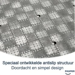 Douchemat Antislip Grijs - 53 X 53 Cm - Antislipmat Douche - Badmat -Badkamerproducten Winkel 1200x1200 2508