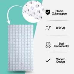 The Original - Douchemat Antislip - Wit - 70x40cm - Antislipmat Badmat Voor Bad & Douche - Anti Slip Mat Met Zuignappen -Badkamerproducten Winkel 1200x1200 2519
