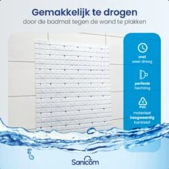 Merkloos Douchemat - Antislip Mat - Antislipmat Douche - Badmat - ​​Schimmelbestendig - Met Zuignappen - Wasbaar - Wit -Badkamerproducten Winkel 1200x1200 2527