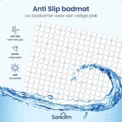 Merkloos Badmat Antislip - Douchemat - Antislipmat Bad - Antislipmat Douche - Schimmelbestendig - Met Zuignappen - Wasbaar - Wit -Badkamerproducten Winkel 1200x1200 2564