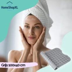 The Original - Badmat Antislip - Grijs - 100x40cm - Antislipmat Douchemat Voor Bad & Douche - Anti Slip Mat Met Zuignappen -Badkamerproducten Winkel 1200x1200 2576