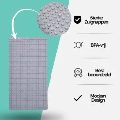 The Original - Douchemat Antislip - Grijs - 70x40cm - Antislipmat Badmat Voor Bad & Douche - Anti Slip Mat Met Zuignappen 15 The Original - Douchemat Antislip - Grijs - 70x40cm - Antislipmat Badmat Voor Bad & Douche - Anti Slip Mat Met Zuignappen -Badkamerproducten Winkel 1200x1200 2587