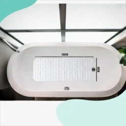 The Original - Badmat Antislip - Wit - 100x40cm - Antislipmat Douchemat Voor Bad & Douche - Anti Slip Mat Met Zuignappen -Badkamerproducten Winkel 1200x1200 2590