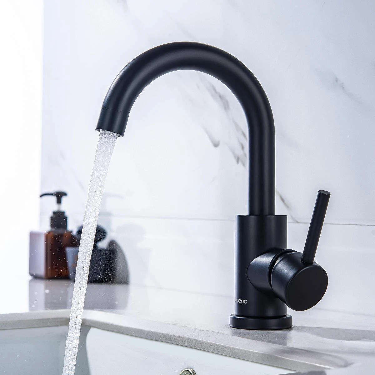 LOMAZOO Wastafelkraan Zwart Styx - Zwarte Wastafelkraan - Badkamerkraan Zwart - Zwarte Badkamerkraan 5 LOMAZOO Wastafelkraan Zwart Styx - Zwarte Wastafelkraan - Badkamerkraan Zwart - Zwarte Badkamerkraan - Afbeelding 3