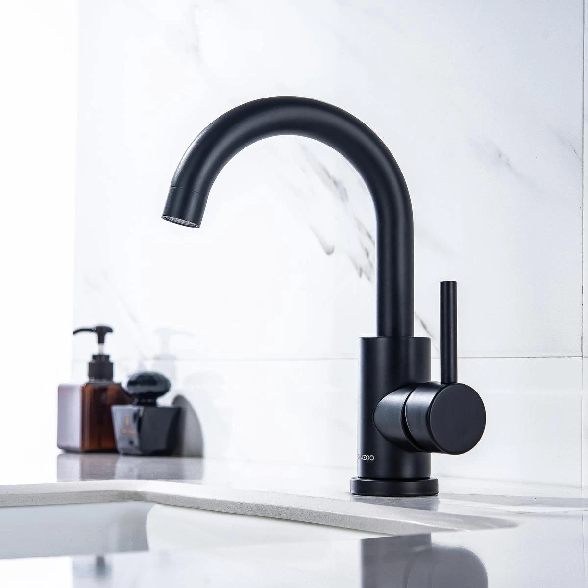 LOMAZOO Wastafelkraan Zwart Styx - Zwarte Wastafelkraan - Badkamerkraan Zwart - Zwarte Badkamerkraan 6 LOMAZOO Wastafelkraan Zwart Styx - Zwarte Wastafelkraan - Badkamerkraan Zwart - Zwarte Badkamerkraan - Afbeelding 4