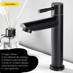 Stylumo Zwarte Toiletkraan – Fonteinkraan Zwart – Koudwaterkraan – WC Kraan – Badkamermeubel Kraan Alleen Koud Water -Badkamerproducten Winkel 1200x1200 2657