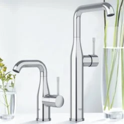 GROHE Essence New Wastafelkraan - Met EcoJoy® - Draaibare Uitloop - Zonder Waste - Chroom - 23541001 -Badkamerproducten Winkel 1200x1200 2671