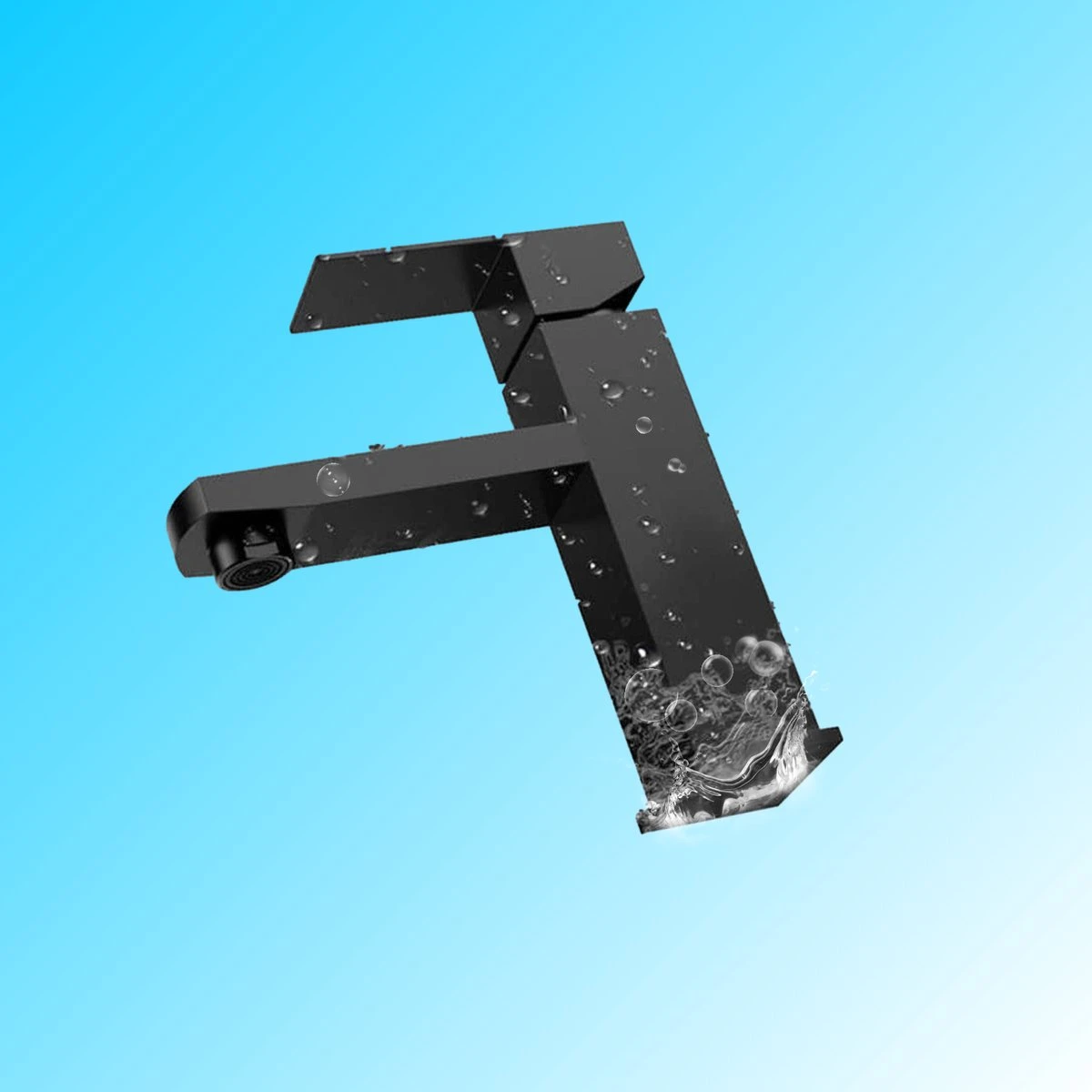 BADO Wastafelkraan - Mat Zwart - Kraan - Mengkraan - Badkamerkraan 10 BADO Wastafelkraan - Mat Zwart - Kraan - Mengkraan - Badkamerkraan - Afbeelding 8