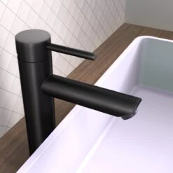 LOMAZOO Wastafelkraan Zwart Ceres - Badkamerkraan - Wastafel Kraan - Mengkraan Wastafel - Hoge Uitloop -Badkamerproducten Winkel 1200x1200 2731