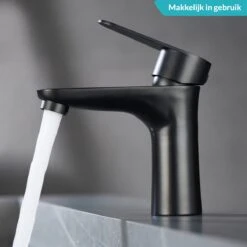 Croom Stytex - Wastafelkraan - Zwart - Badkamerkraan - Waterbesparend -Badkamerproducten Winkel 1200x1200 2746