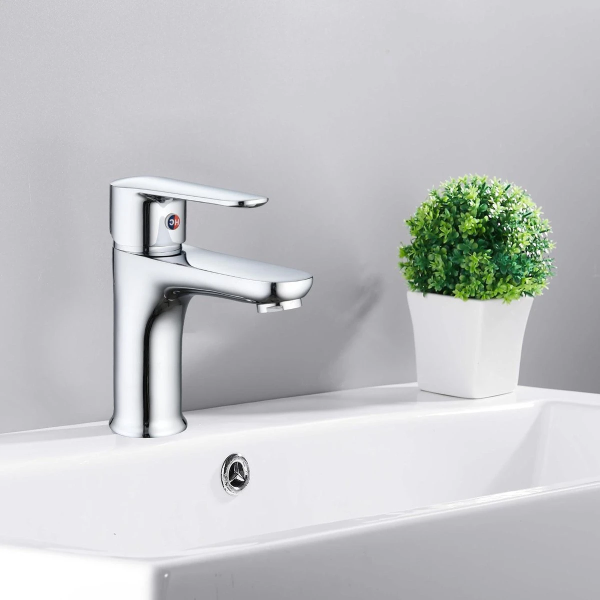 Inspire Badkamer Kraan Zilver Inclusief Aansluitingen - Wastafel Kraan - Zilver 4 Inspire Badkamer Kraan Zilver Inclusief Aansluitingen - Wastafel Kraan - Zilver - Afbeelding 2