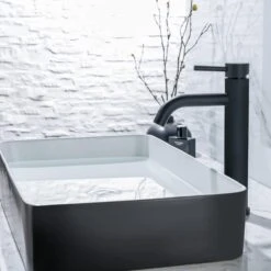 LOMAZOO Wastafelkraan Zwart Cardano - Zwarte Kraan - Badkamerkraan - Wastafel Mengkraan - Hoog -Badkamerproducten Winkel 1200x1200 2776