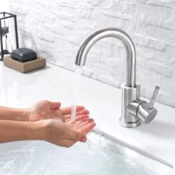 LOMAZOO Wastafelkraan Ivory - Mengkraan Wastafel - Kraan Badkamer - Wastafelmengkraan RVS -Badkamerproducten Winkel 1200x1200 2782