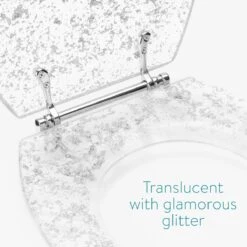 Navaris Toiletbril Met Glitter Design - Transparante Wc-bril 42 X 36 X 4,5 Cm - Makkelijk Te Bevestigen -Badkamerproducten Winkel 1200x1200 2822