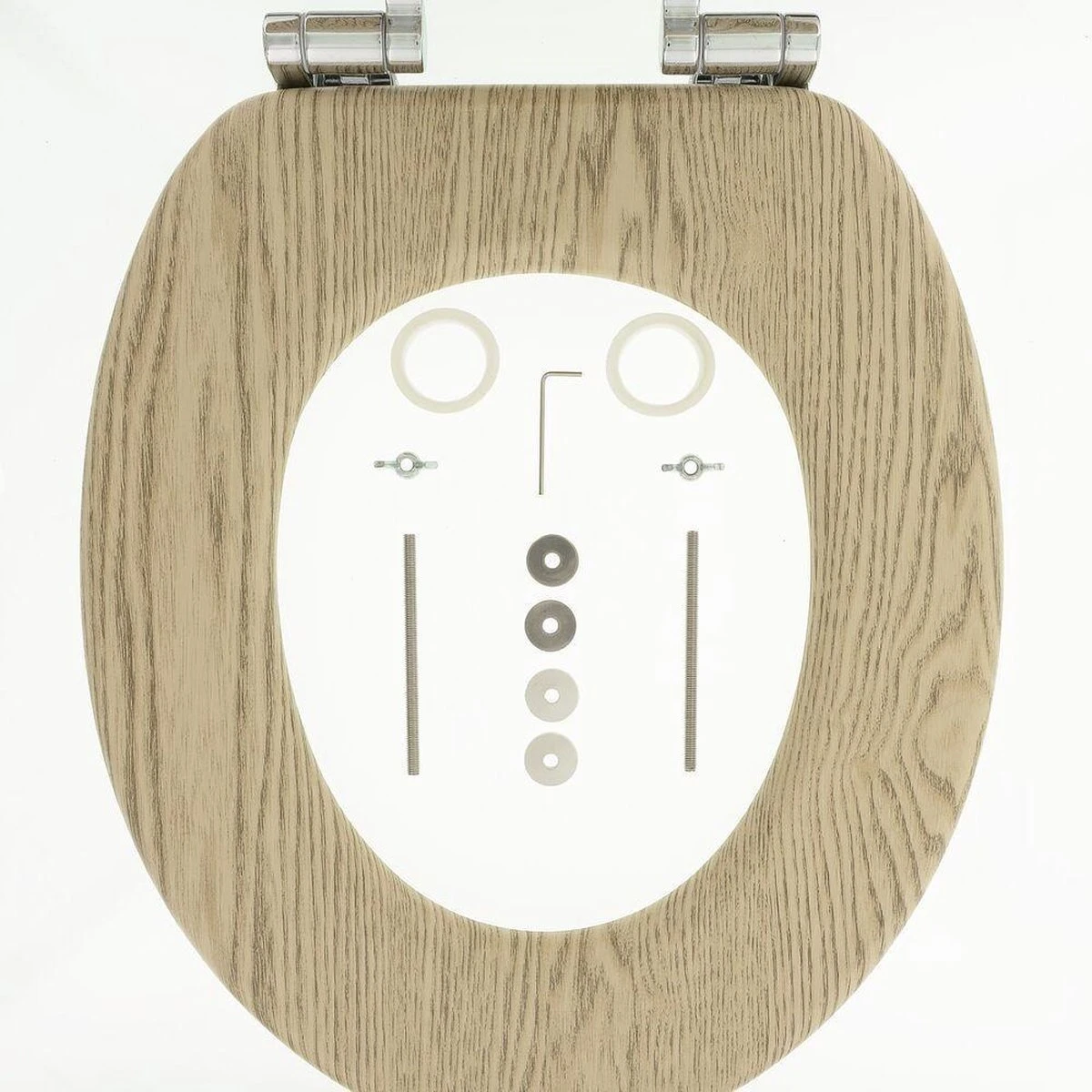 Tiger Steigerhoutlook - Toiletbril - WC Bril - MDF - Eiken 7 Tiger Steigerhoutlook - Toiletbril - WC Bril - MDF - Eiken - Afbeelding 5