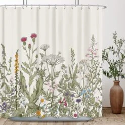3BMT Douchegordijn Design - Bloemen - 180 X 200 Cm - Met Ringen -Badkamerproducten Winkel 1200x1200 293