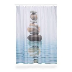Relaxdays Douchegordijn Stenen Water 180 X 180 Cm - Anti-schimmel Badkamer Gordijn - Bad -Badkamerproducten Winkel 1200x1200 297