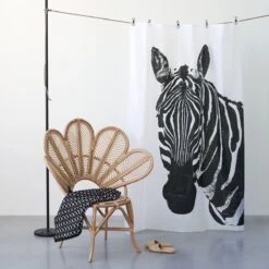 Sealskin Zebra Douchegordijn 180x200 Cm - Peva - Zwart / Wit -Badkamerproducten Winkel 1200x1200 351