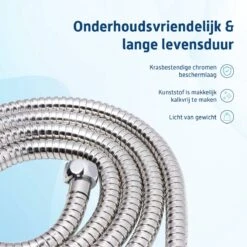 Saqu Express Doucheslang 200 Cm - Chroom -Badkamerproducten Winkel 1200x1200 388