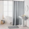 Livetti | Douchegordijn - Shower Curtain | 180x200 | Licht Grijs | One Stk | Polyester | Inclusief Ringen | 1800694 -Badkamerproducten Winkel 1200x1200 39