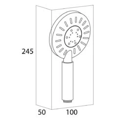 Tiger Tyne Doucheset - Regendouche Ø 22,5 Cm - Handdouche Ø 12 Cm - 3 Standen - Mat Zwart -Badkamerproducten Winkel 1200x1200 463