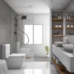 Niceey Doucheset - Regendouche - Handdouche - Verstelbaar - Vierkant - Mat Zwart -Badkamerproducten Winkel 1200x1200 472