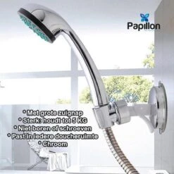 Merkloos Douchekophouder - Grote Zuignap - Klik&Vast - Draaibaar - Chroom -Badkamerproducten Winkel 1200x1200 484