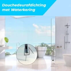 Minismus Douchedeurafdichting Met Waterkering (2 Strips Van 1 Meter, Makkelijk Inkortbaar) - Waterstopper Geschikt Voor Glas Van 6 Tot 8 Mm - Douchedorpel - Lekstrip Voor Horizontale Bevestiging -Badkamerproducten Winkel 1200x1200 509
