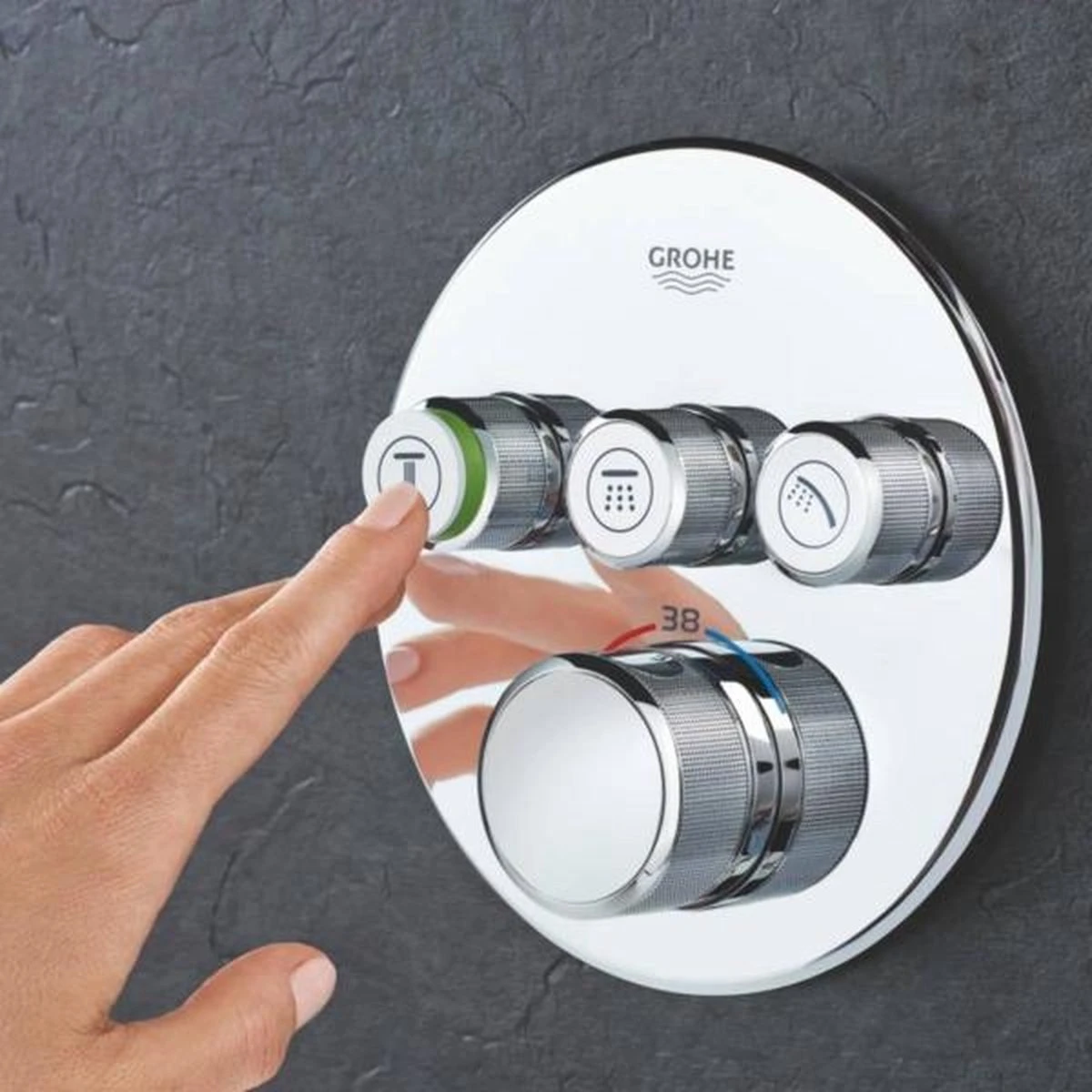 GROHE Grohtherm SmartControl Regendouche - Inbouw - ø 31 Cm - Rond -Chroom 17 GROHE Grohtherm SmartControl Regendouche - Inbouw - ø 31 Cm - Rond -Chroom - Afbeelding 15
