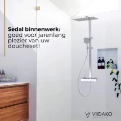 Viidako Kimii Doucheset Opbouw Compleet – Chroom – Vierkant - Sedal Binnenwerk -Thermostaatkraan – Zeer Goede Kwaliteit – RVS, ABS En Messing – Design 7 Viidako Kimii Doucheset Opbouw Compleet – Chroom – Vierkant - Sedal Binnenwerk -Thermostaatkraan – Zeer Goede Kwaliteit – RVS, ABS En Messing – Design -Badkamerproducten Winkel 1200x1200 589