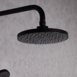 SAAR Opbouw Douche Set - Rond - Thermostaatkraan - Glijstang - Regendouche - Handdouche - Mat Zwart -Badkamerproducten Winkel 1200x1200 605