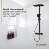 Viidako Kimii Doucheset Opbouw Compleet – Mat Zwart – Vierkant 30 Cm X 30 Cm - Sedal Binnenwerk -Thermostaatkraan – Zeer Goede Kwaliteit – RVS En Messing – Design -Badkamerproducten Winkel 1200x1200 617