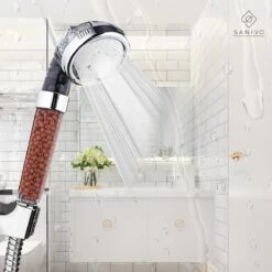 Waterbesparende Douchekop Met Mineraalstenen Ionische Douchekop – Douchefilter - Waterfilter - Handdouche - Hogedruk Douchekop – Transparant -Badkamerproducten Winkel 1200x1200 62