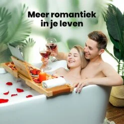 RelaxTub® Badplank - Badplank Voor In Bad - Badrek - Verstelbaar - Anti Slip - Badplank Bamboe - Badplank Hout - Badrekje Inclusief Boekenhouder, Tablethouder & Spiegel -Badkamerproducten Winkel 1200x1200 667
