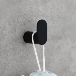 Handdoekhaakjes Zwart - Boren - 2x Wandhaakjes - Handdoekhouder Badkamer -Badkamerproducten Winkel 1200x1200 685