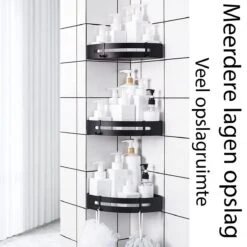 Sens Design Doucherekjes Set Van 3 - Doucherek Zonder Boren - Zwart -Badkamerproducten Winkel 1200x1200 708