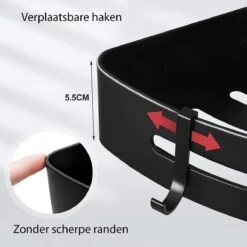 Sens Design Doucherekjes Set Van 3 - Doucherek Zonder Boren - Zwart -Badkamerproducten Winkel 1200x1200 709