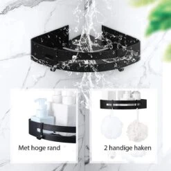 Sens Design Doucherekjes Set Van 3 - Doucherek Zonder Boren - Zwart -Badkamerproducten Winkel 1200x1200 712