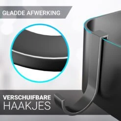 Doucherek 2 Stuks - Douchemand - Hangend Hoek - Telescopisch - Zonder Boren - Zwart - RVS -Badkamerproducten Winkel 1200x1200 717