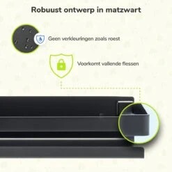 Doucherek Zwart 30 CM - Badkamer Rekje Douche - Zonder Boren - Douchemandje -Badkamerproducten Winkel 1200x1200 750