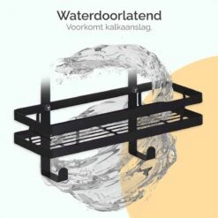 Goliving Doucherek - Doucherek Zonder Boren - Hangend Doucherek - RVS - Twee Laags - Zwart -Badkamerproducten Winkel 1200x1200 777