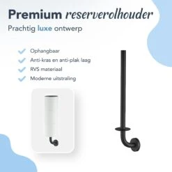 SODEAL Luxe Reserverolhouder Zwart - Reserverolhouder Hangend - Toiletrolhouder Zwart - Wc Rolhouder Zwart 9 SODEAL Luxe Reserverolhouder Zwart - Reserverolhouder Hangend - Toiletrolhouder Zwart - Wc Rolhouder Zwart -Badkamerproducten Winkel 1200x1200 830