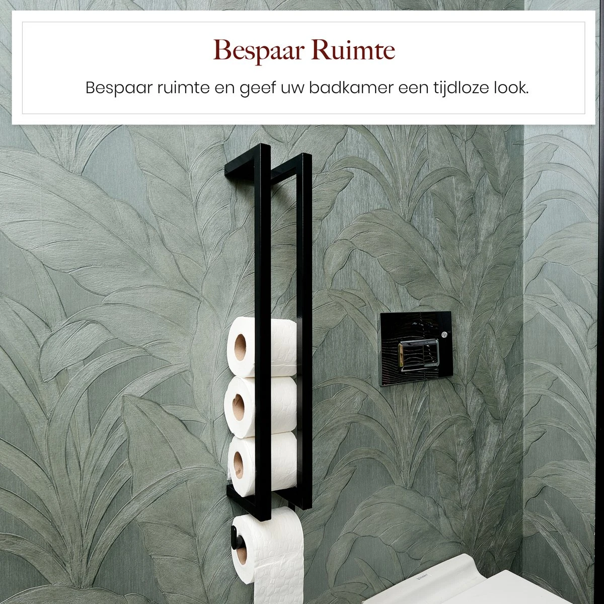 Homestic© - WC Rolhouder Zwart - Balto Industrieel Toiletrolhouder Zonder Boren - Robuuste Toiletrolhouder Met Opslag Voor WC Papier - 70x12x10 CM - Roestvrij Staal - Wit 6 Homestic© - WC Rolhouder Zwart - Balto Industrieel Toiletrolhouder Zonder Boren - Robuuste Toiletrolhouder Met Opslag Voor WC Papier - 70x12x10 CM - Roestvrij Staal - Wit - Afbeelding 4